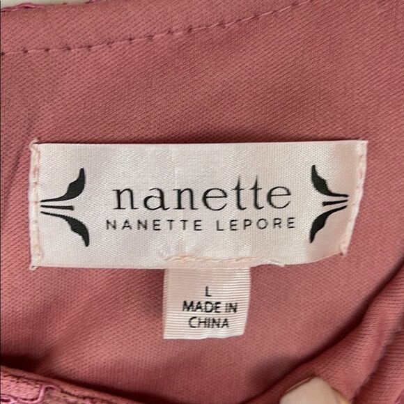 Nanette Lepore Pink Lace Blouse Size Large NWT - Picture 5 of 7